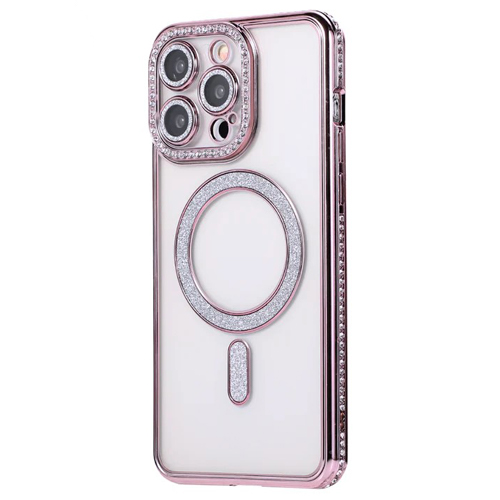 Premium Clear BLING BLING Magsafe Design Case for Apple iPhone 17 Air - Rose Golden